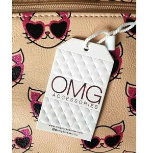 OMG Accessories Bags - OMG Accessories Cool Cat Glitter Duffel Bag OMG Accessories Bags - OMG Accessories Cool Cat Glitter Duffel Bag